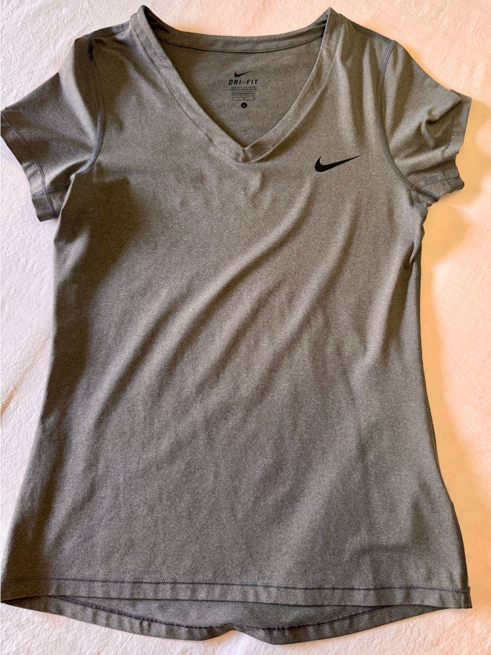Nike Women’s Dri-FIT V-Neck Short Sleeve Tee - Olive Green